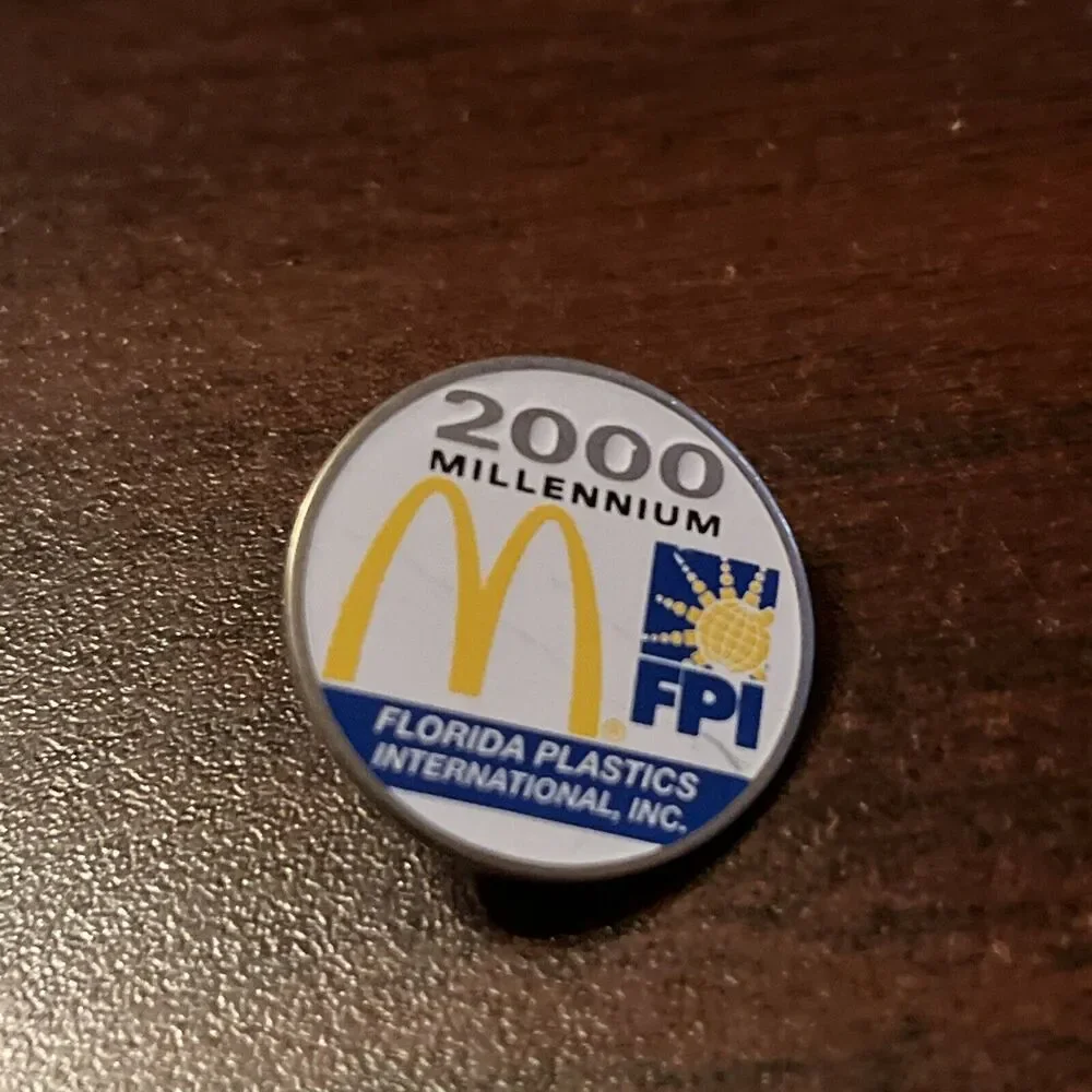McDonald’s 2000 Millennium Florida Plastics International Employee Lapel Hat Pin